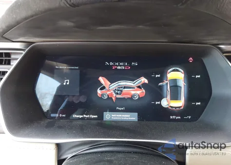 2015 Tesla Model S 70D/85D/P85D z USA, uszkodzony, nr VIN 5YJSA1H25FFP78287